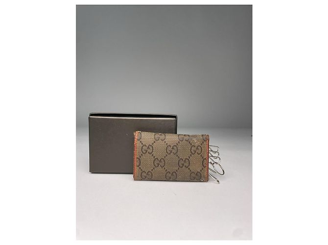 Borsa in pelle marrone Gucci GG Blooms - vista 2