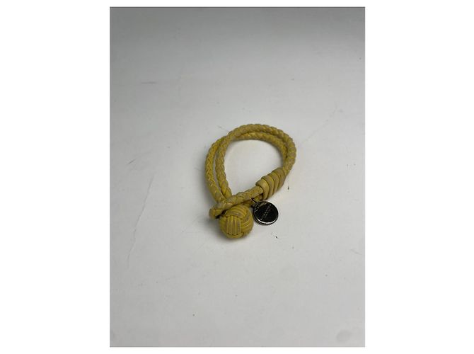 Bracciale in pelle gialla Bottega Veneta Giallo - vista 2