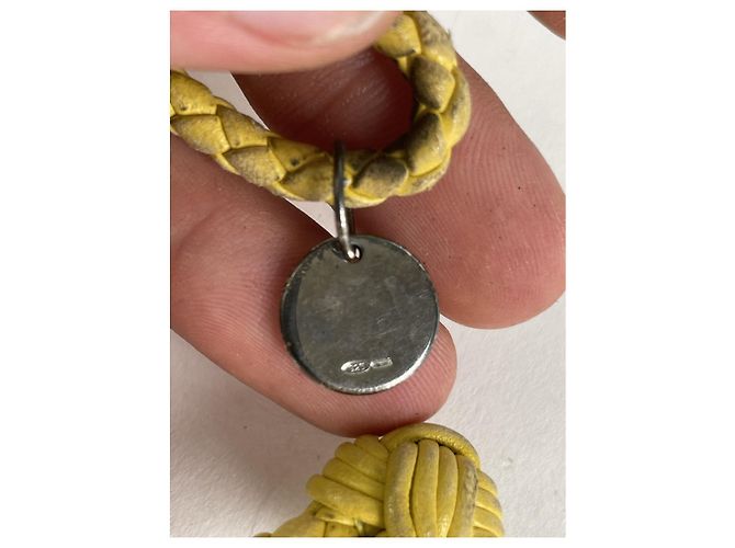 Bracciale in pelle gialla Bottega Veneta Giallo - vista 3