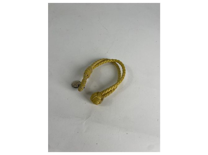 Bracciale in pelle gialla Bottega Veneta Giallo - vista 4
