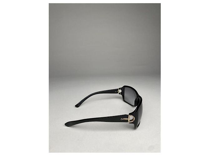 Occhiali da sole in plastica nera Gucci Nero - vista 4