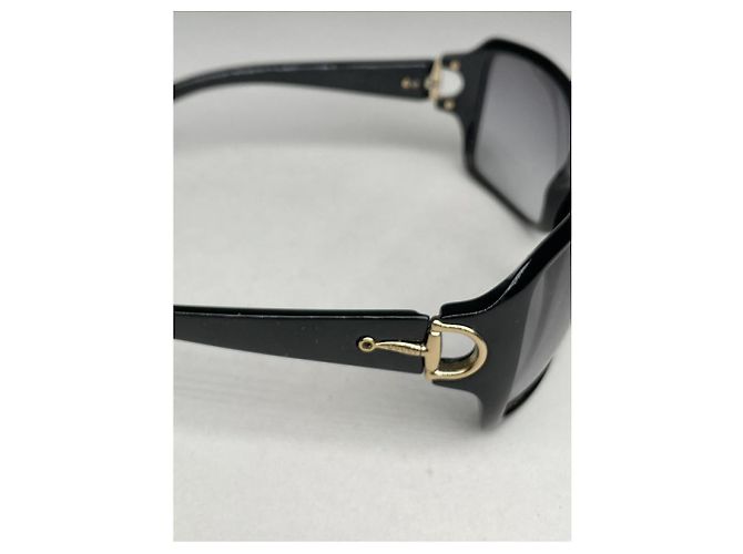 Occhiali da sole in plastica nera Gucci Nero - vista 5