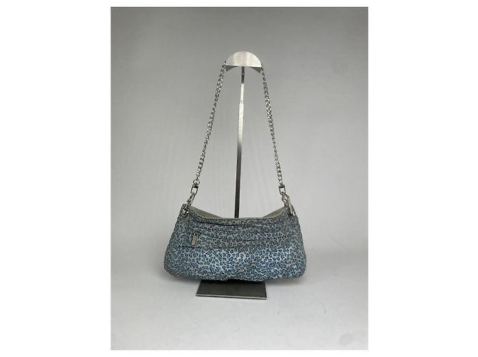 Bottega Veneta blaue Polyester-Handtasche - Ansicht 2