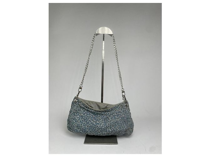 Bottega Veneta blaue Polyester-Handtasche - Ansicht 3