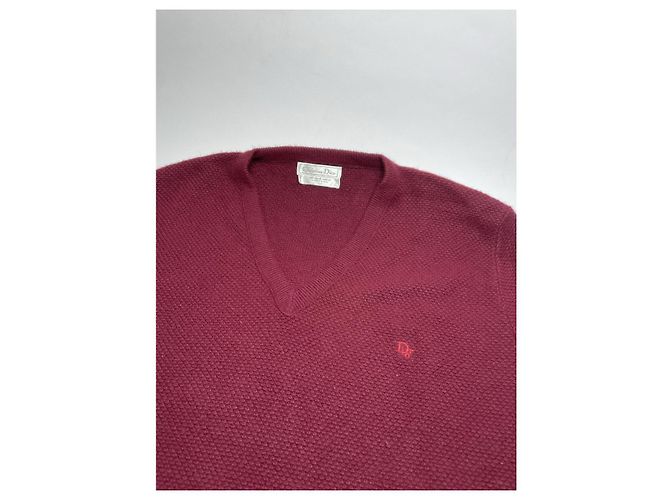 Christian Dior Dior Homme Burgunder Wolle Strickwaren & Sweatshirt Bordeaux - Ansicht 2