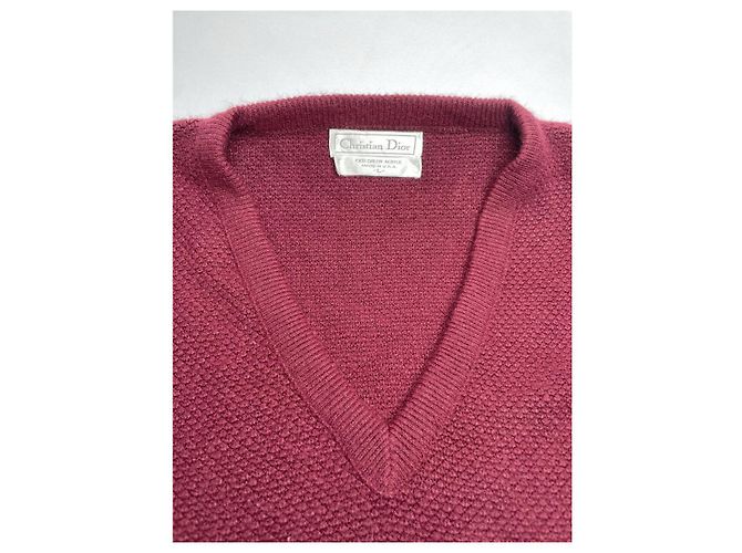 Christian Dior Dior Homme Burgunder Wolle Strickwaren & Sweatshirt Bordeaux - Ansicht 3