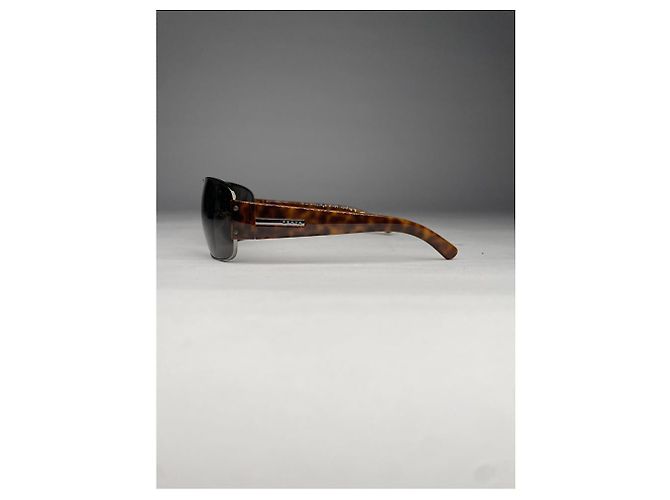 Gafas de sol de plástico marrón Prada Castaño - vista 4