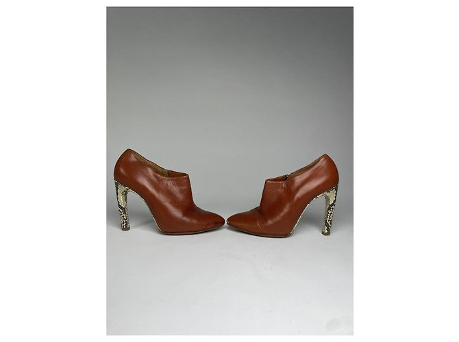 Dries Van Noten Brauner Lederabsatz - Ansicht 2