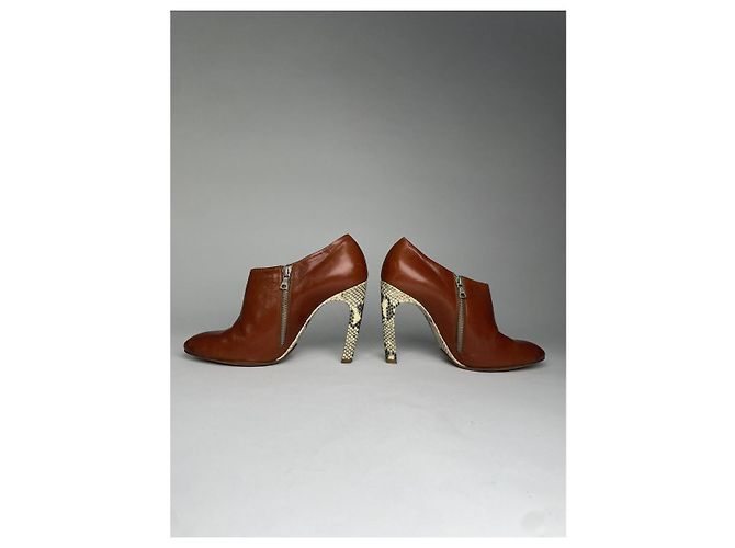 Dries Van Noten Brauner Lederabsatz - Ansicht 3