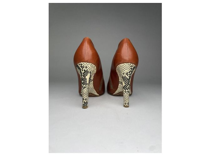 Dries Van Noten Brauner Lederabsatz - Ansicht 5