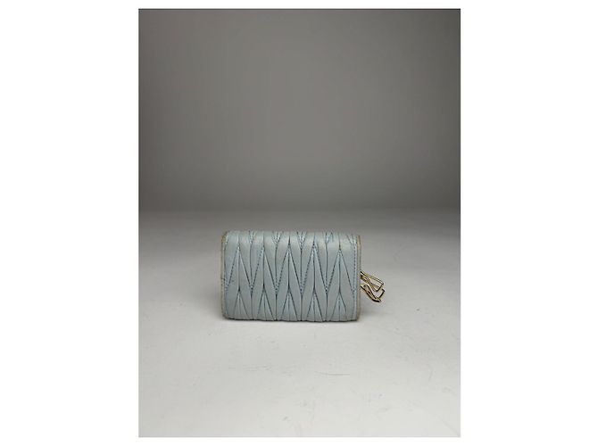 Borsa in pelle blu Miu Miu - vista 2