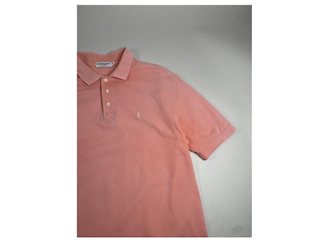 Polo de algodón rosa Yves Saint Laurent - vista 3