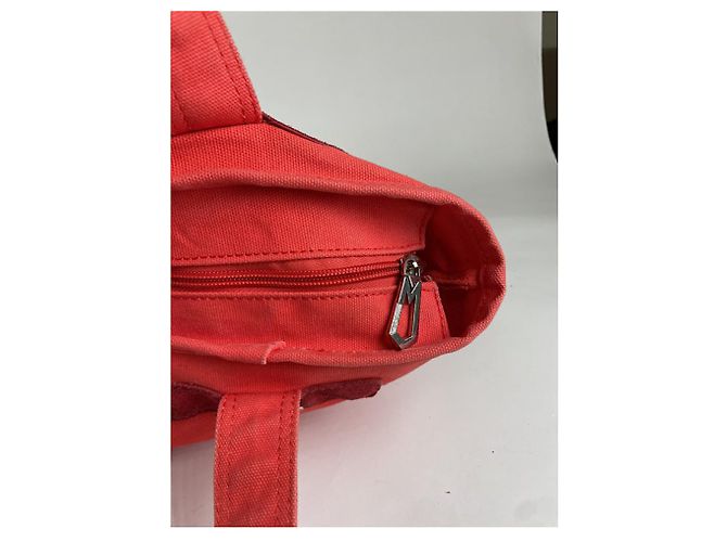 Rote Baumwollhandtasche The Tag Tote von Marc Jacobs - Ansicht 2