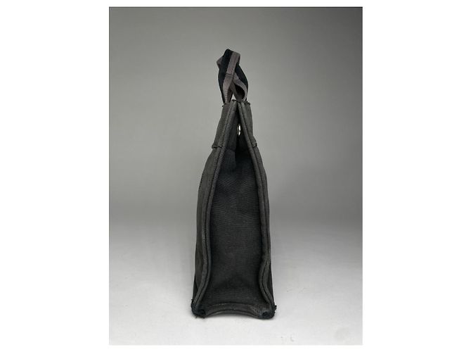 Borsa a mano in cotone nero Hermès - vista 5
