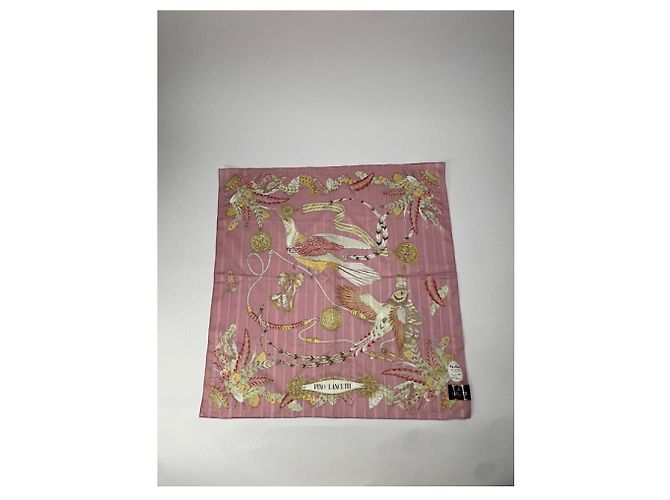 Autre Marque Sciarpa di seta rosa non firmata - vista 5