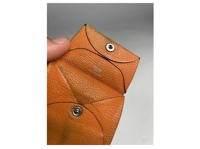 Borsa in pelle arancione Hermès - vista 4