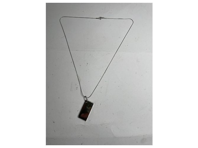 Collana in acciaio argento Hermès - vista 4