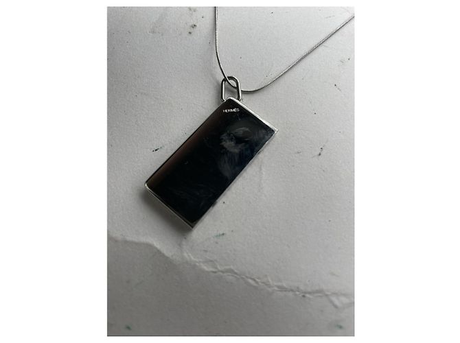 Collana in acciaio argento Hermès - vista 5