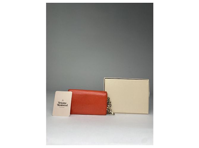 Borsa in pelle arancione Vivienne Westwood - vista 3