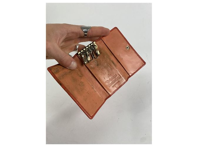 Borsa in pelle arancione Vivienne Westwood - vista 5
