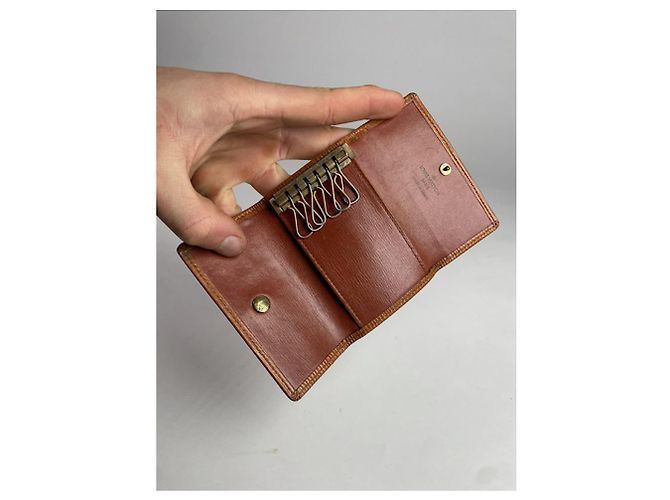 Borsa in pelle marrone Louis Vuitton Lockme - vista 4