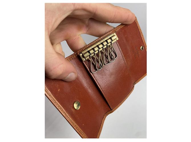 Borsa in pelle marrone Louis Vuitton Lockme - vista 5