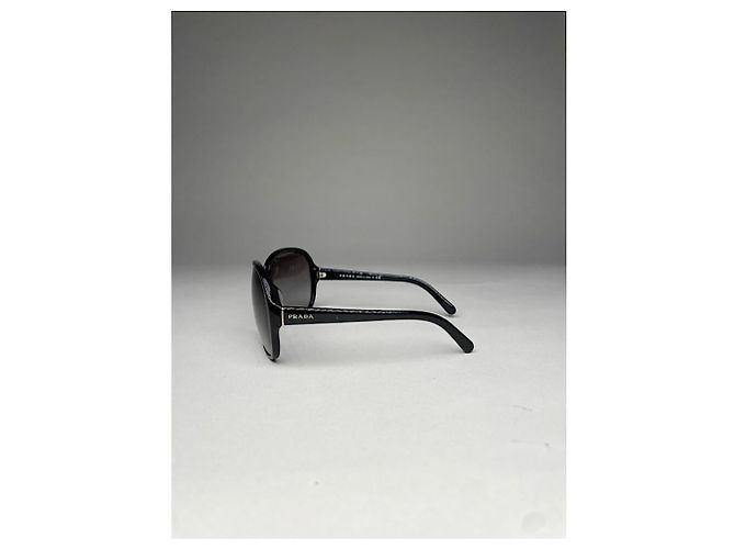 Occhiali da sole in plastica nera Prada Nero - vista 5
