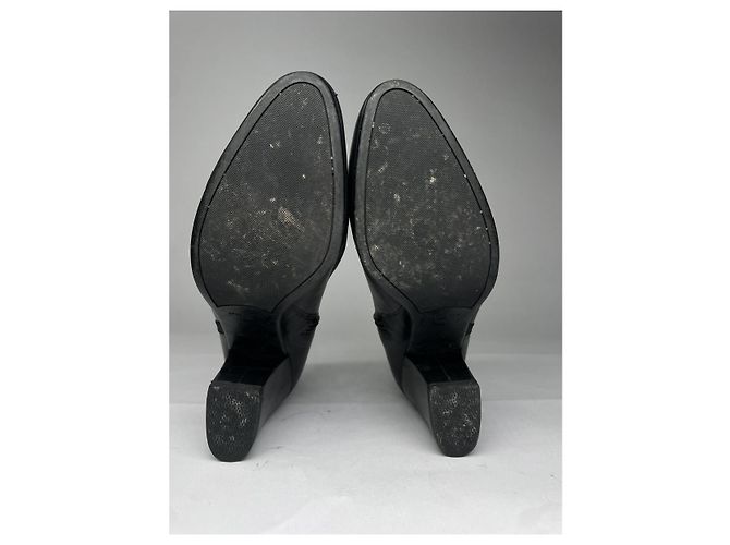 Stivaletti in pelle nera Prada Monolith Nero - vista 4