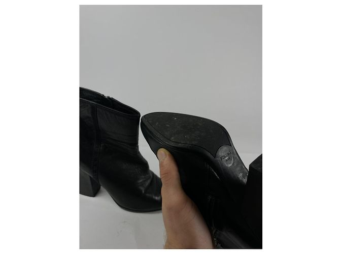 Stivaletti in pelle nera Prada Monolith Nero - vista 5