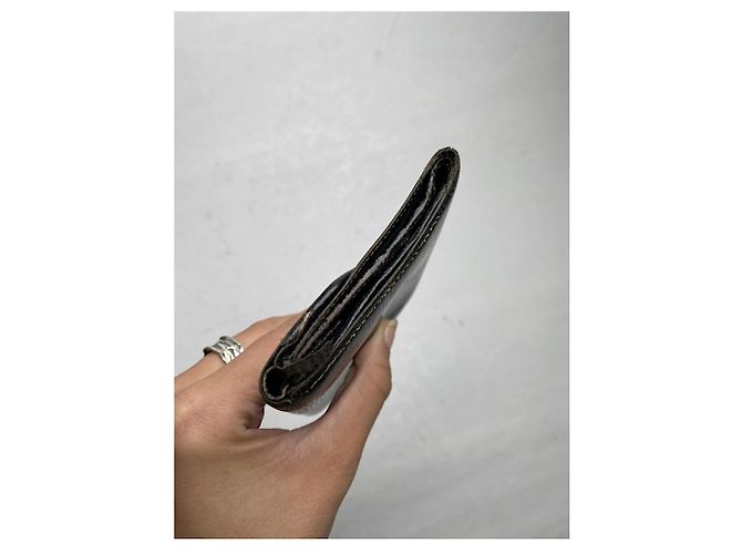 Céline Celine Triomphe Black Leather Wallet - view 3