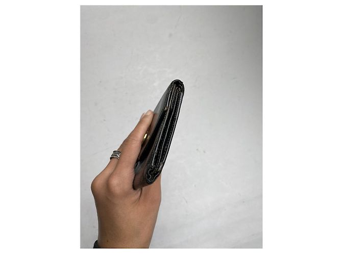 Céline Celine Triomphe Black Leather Wallet - view 5