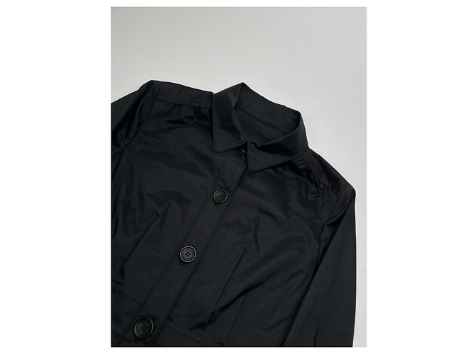 Courreges Courrèges schwarzer Polyester-Trenchcoat - Ansicht 3