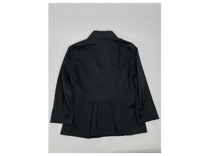 Courreges Courrèges schwarzer Polyester-Trenchcoat - Ansicht 4