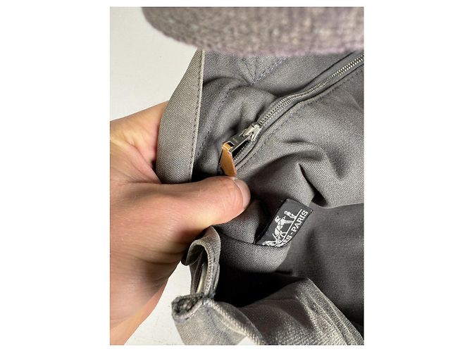 Hermès Grey Cotton Handbag - view 5