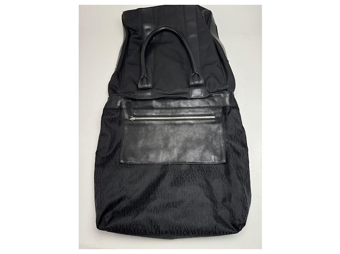 Borsa a mano in cotone nero Loewe Puzzle - vista 3