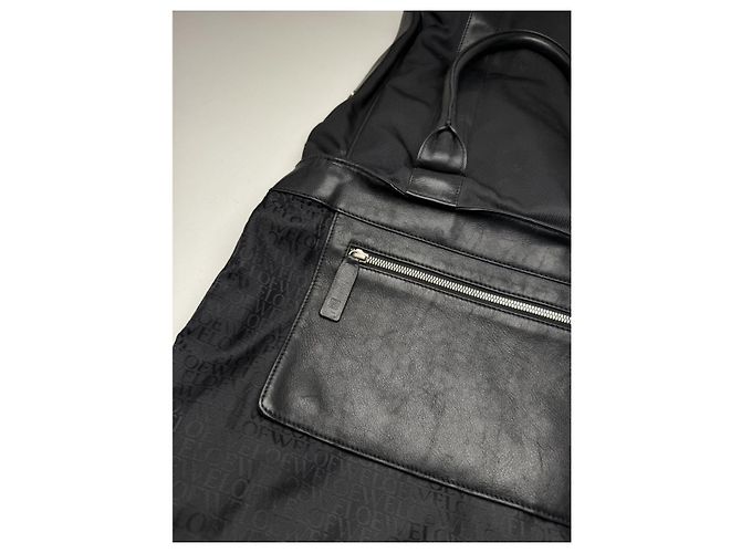 Borsa a mano in cotone nero Loewe Puzzle - vista 4
