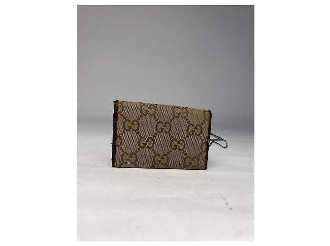 Borsa in cotone beige Gucci Horsebit 1955 - vista 2