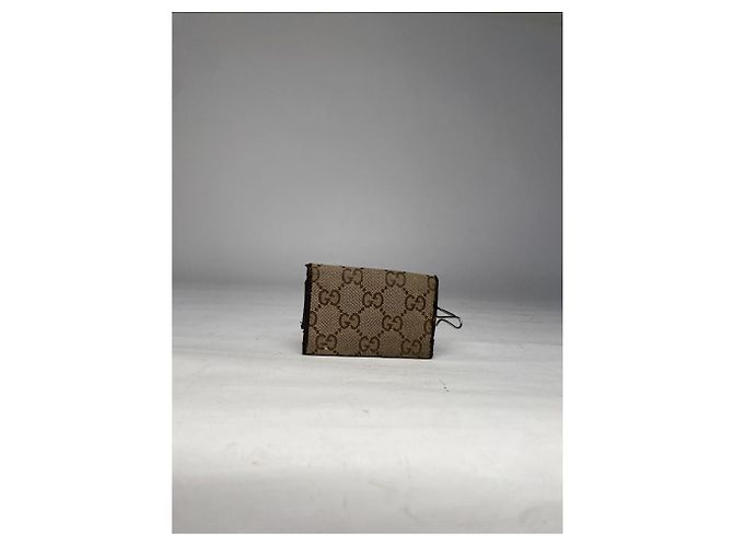 Borsa in cotone beige Gucci Horsebit 1955 - vista 3