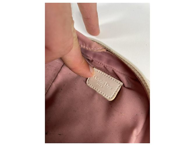Borsa a mano in pelle rosa Dior Saddle - vista 5