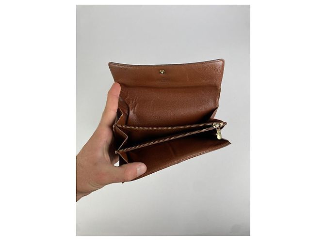 Portafoglio in pelle marrone Alexandra Louis Vuitton - vista 5