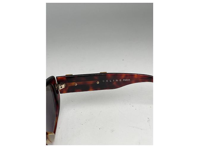 Céline Gafas de sol de plástico Celine Brown Castaño - vista 2