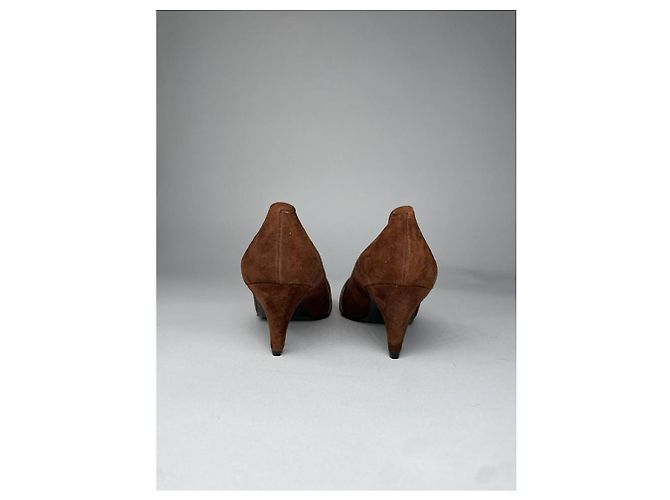 Saint Laurent Anja Brauner Lederabsatz - Ansicht 5