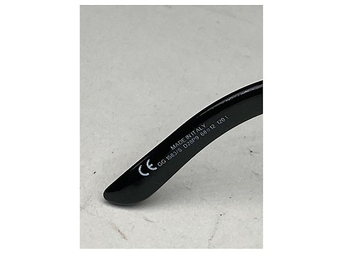 Occhiali da sole in plastica nera Gucci Nero - vista 5