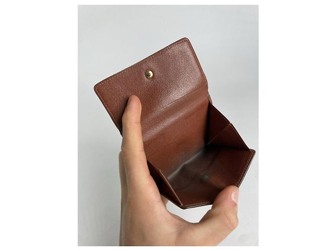 Cartera de cuero marrón Louis Vuitton Flore Castaño - vista 3