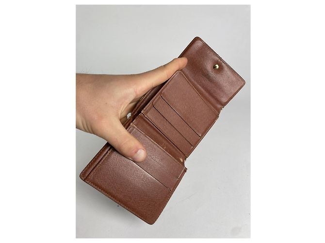 Cartera de cuero marrón Louis Vuitton Flore Castaño - vista 4