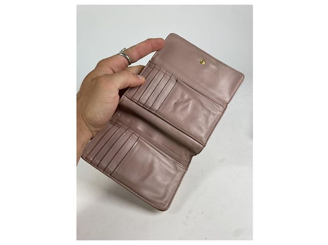 Cartera de cuero beige Miu Miu - vista 3