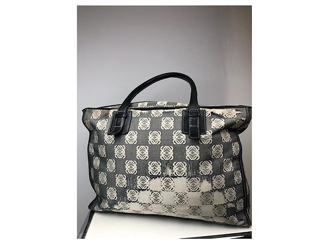 Loewe Gate schwarze Baumwollhandtasche - Ansicht 5