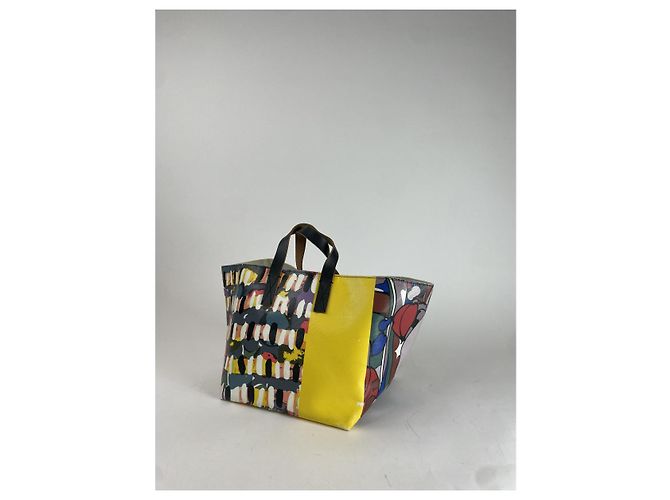 Marni Mehrfarbige vegane Lederhandtasche Mehrfarben - Ansicht 4