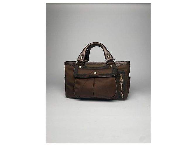 Céline Braune Polyester-Handtasche Celine Nano Luggage - Ansicht 2