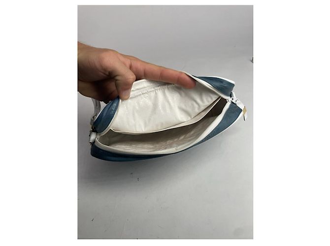 Céline Celine Triomphe Vintage Braune Polyester Clutch Tasche - Ansicht 2